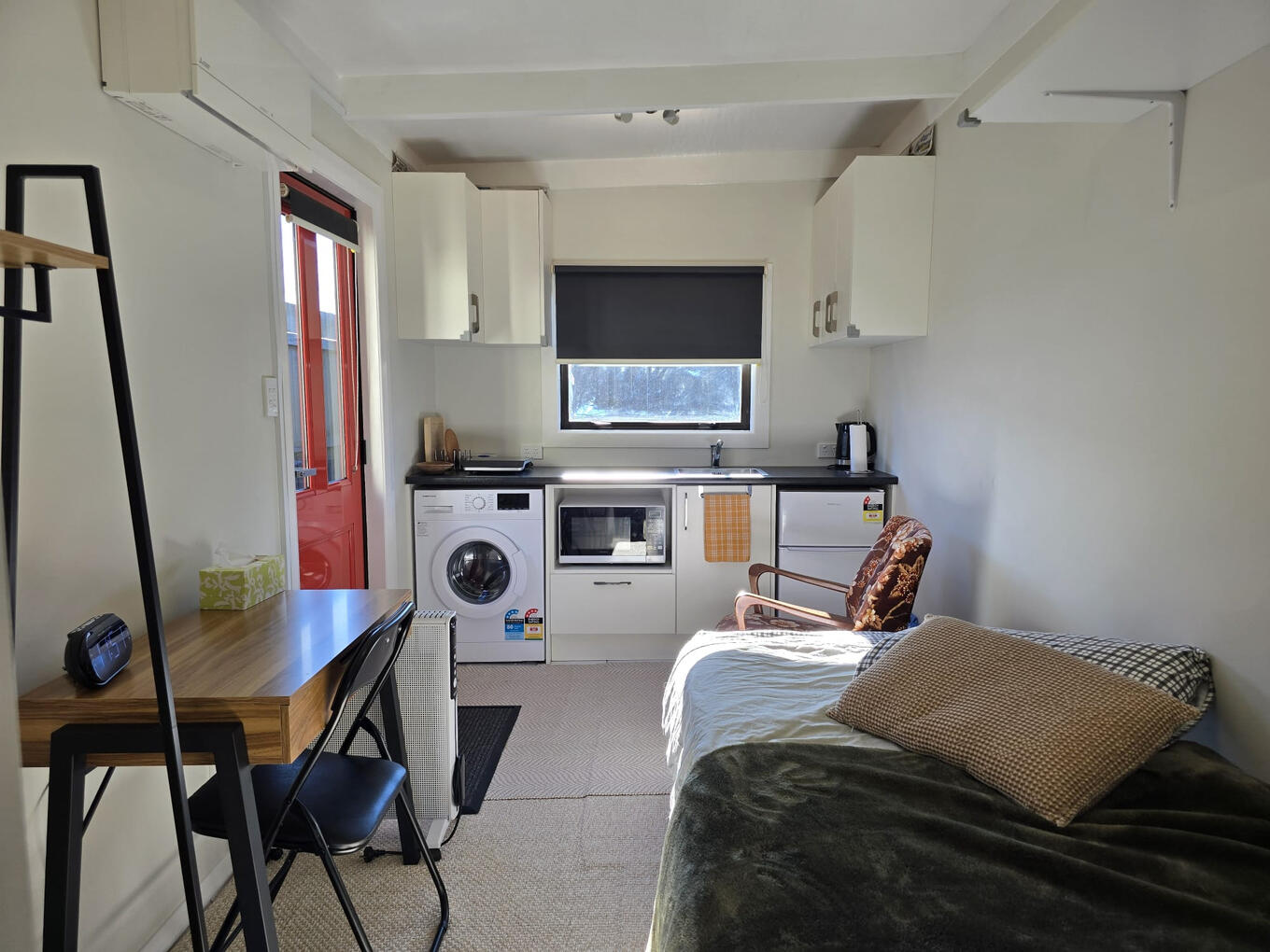 Studio facing kitchenette